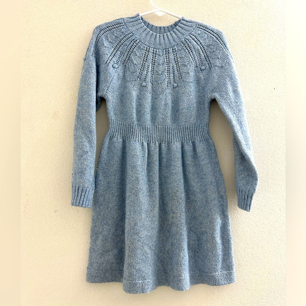🦋 Cat & Jack Light Blue Knit Sweater Dress